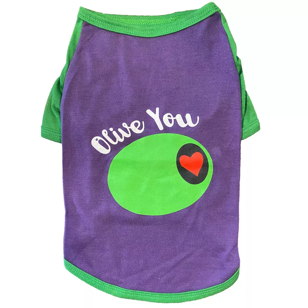 Ethical Pet, Olive You Tee, Purple