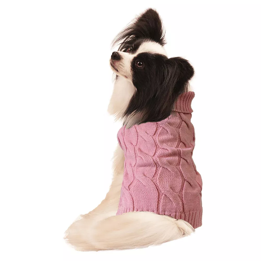Ethical Pet, Twisted Cable Sweater, Pink