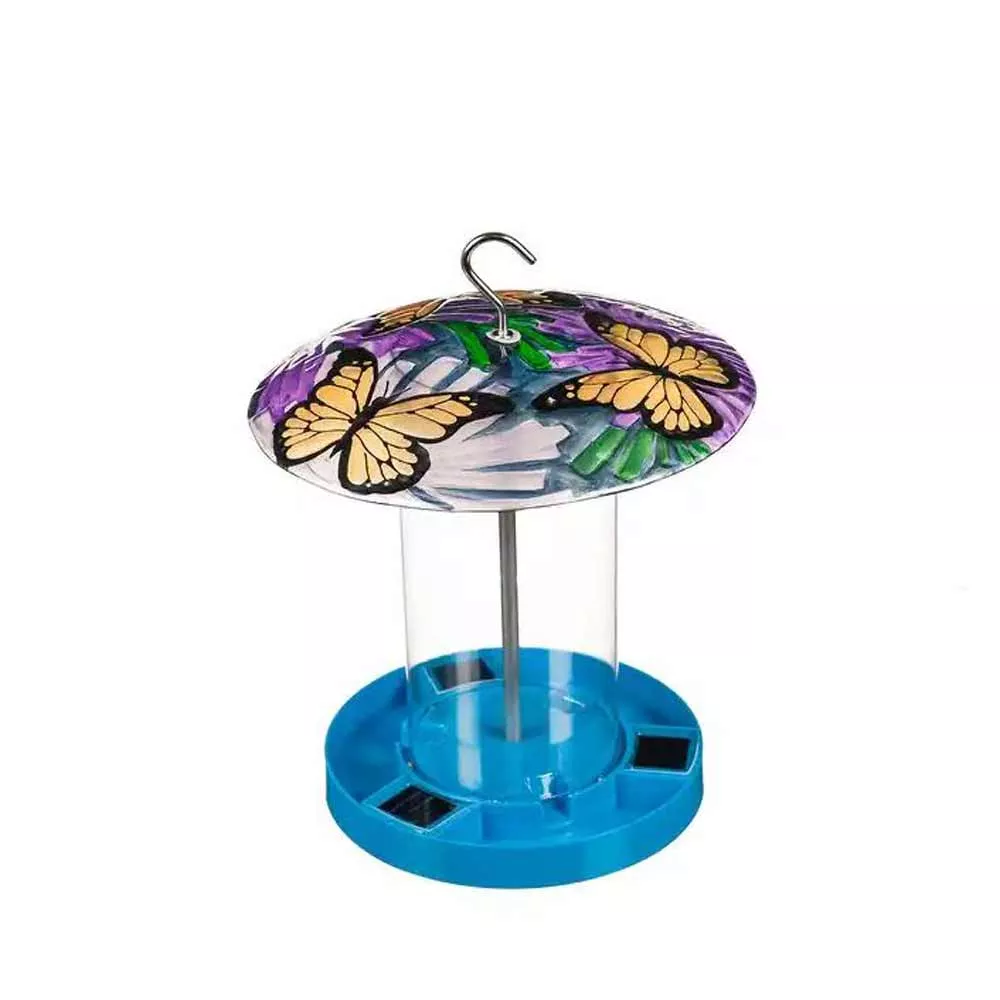 Evergreen, Solar Birdfeeder W/ Butterfly