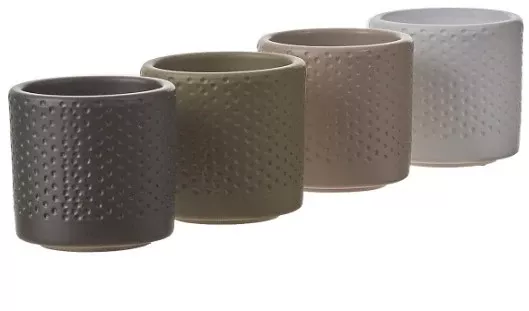 Ezra Round Dimple Planters