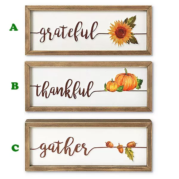 Fall Embossed Wall Sign, 11.5in.
