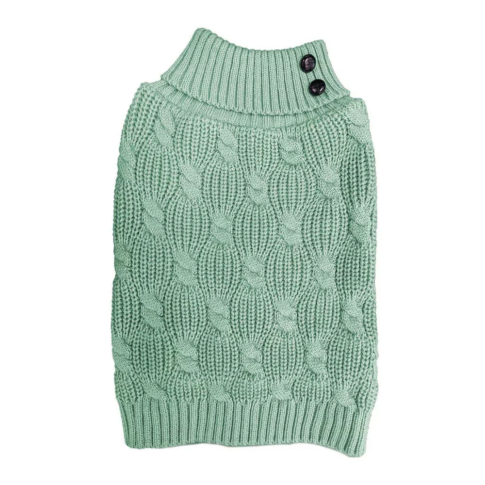 Fashion Pet, Textured Cable Sweater, Sage