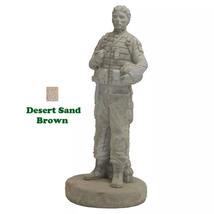 Female Soldier in Desert Sand-Brown