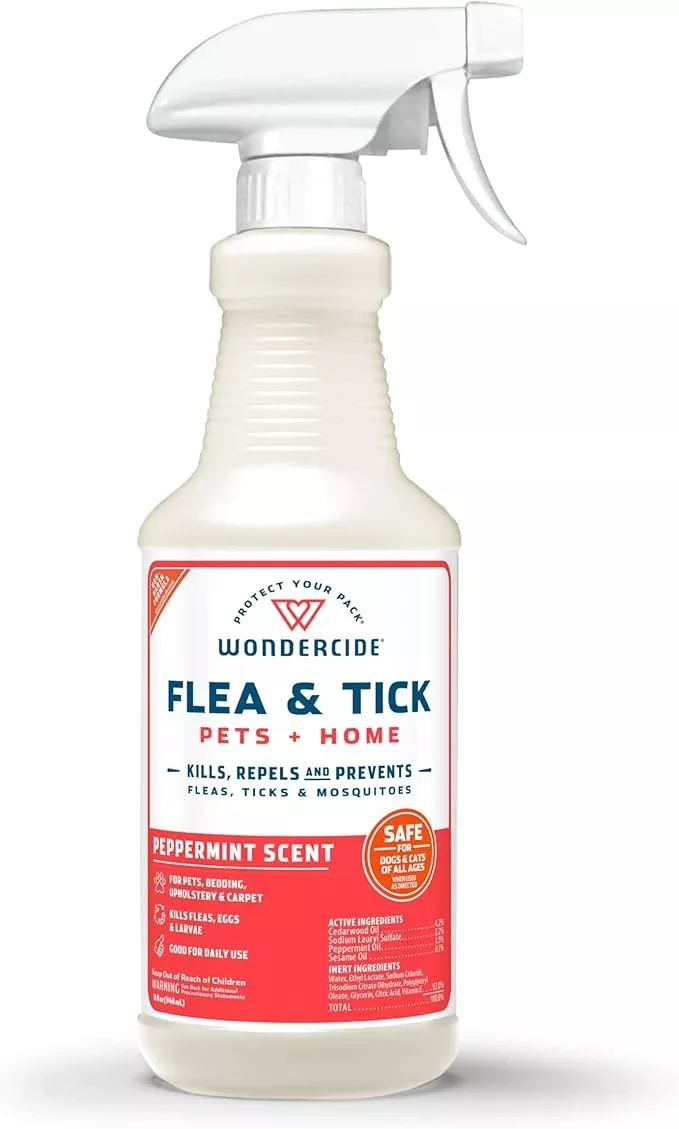 Flea & Tick Spray, Peppermint, 16oz.