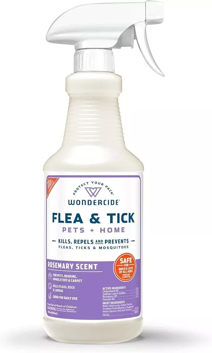 Flea & Tick Spray, Rosemary, 16oz.