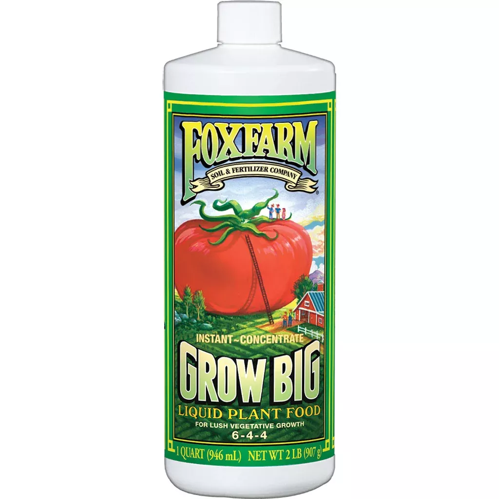 FoxFarm Grow Big Liquid Plant Food, 1-Quart