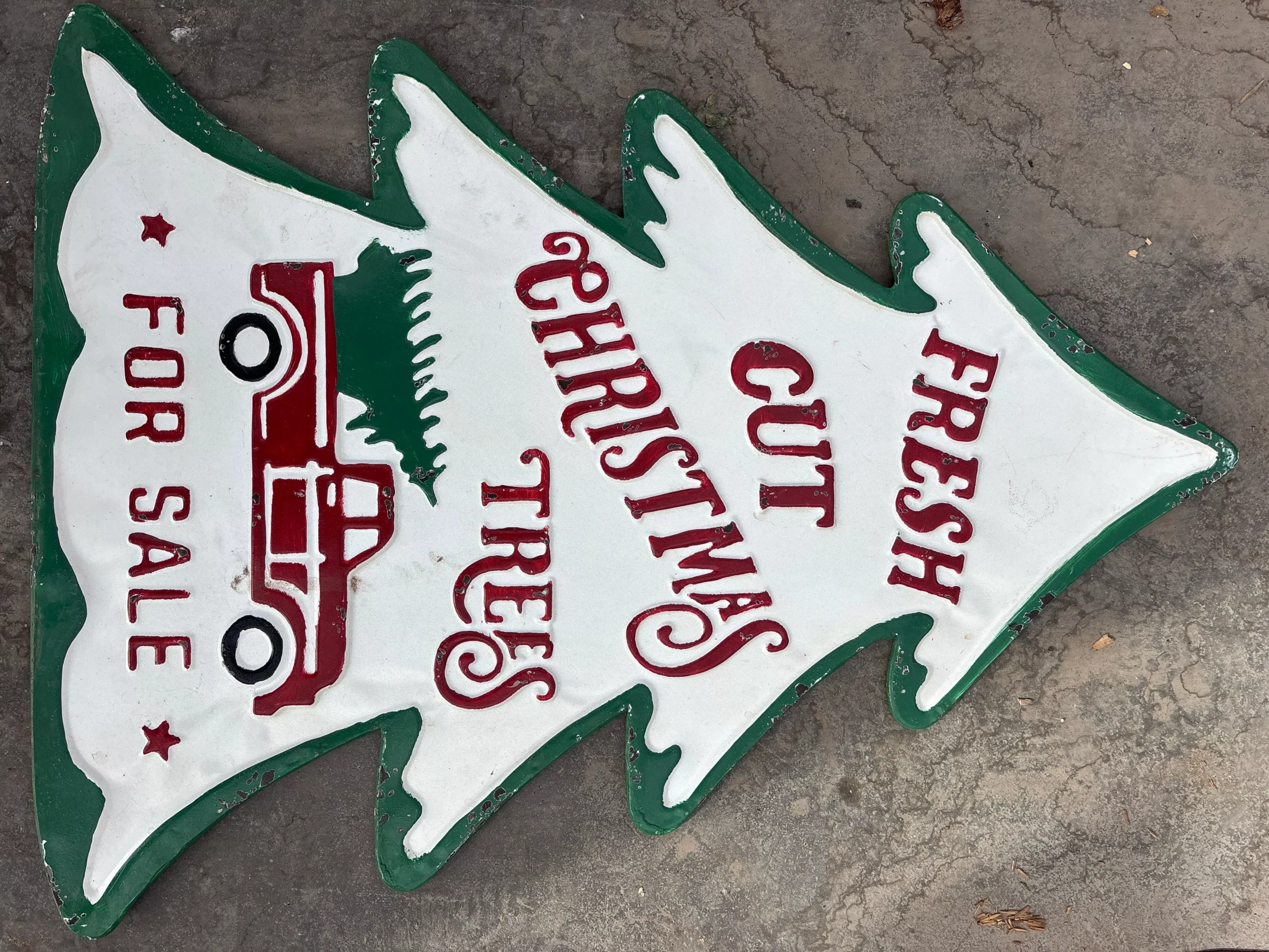 'Fresh Cut Christmas Tree' Outdoor Sign