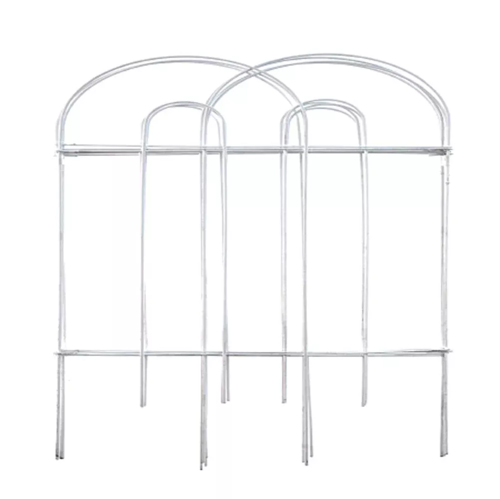Garden Zone, Gard'n Border Double Hoop Folding Fence, 32" H x 10' L, White