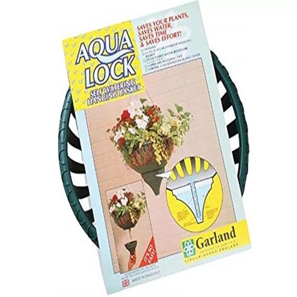 Garland Large Aqua Lock Hanging Basket (Green)
