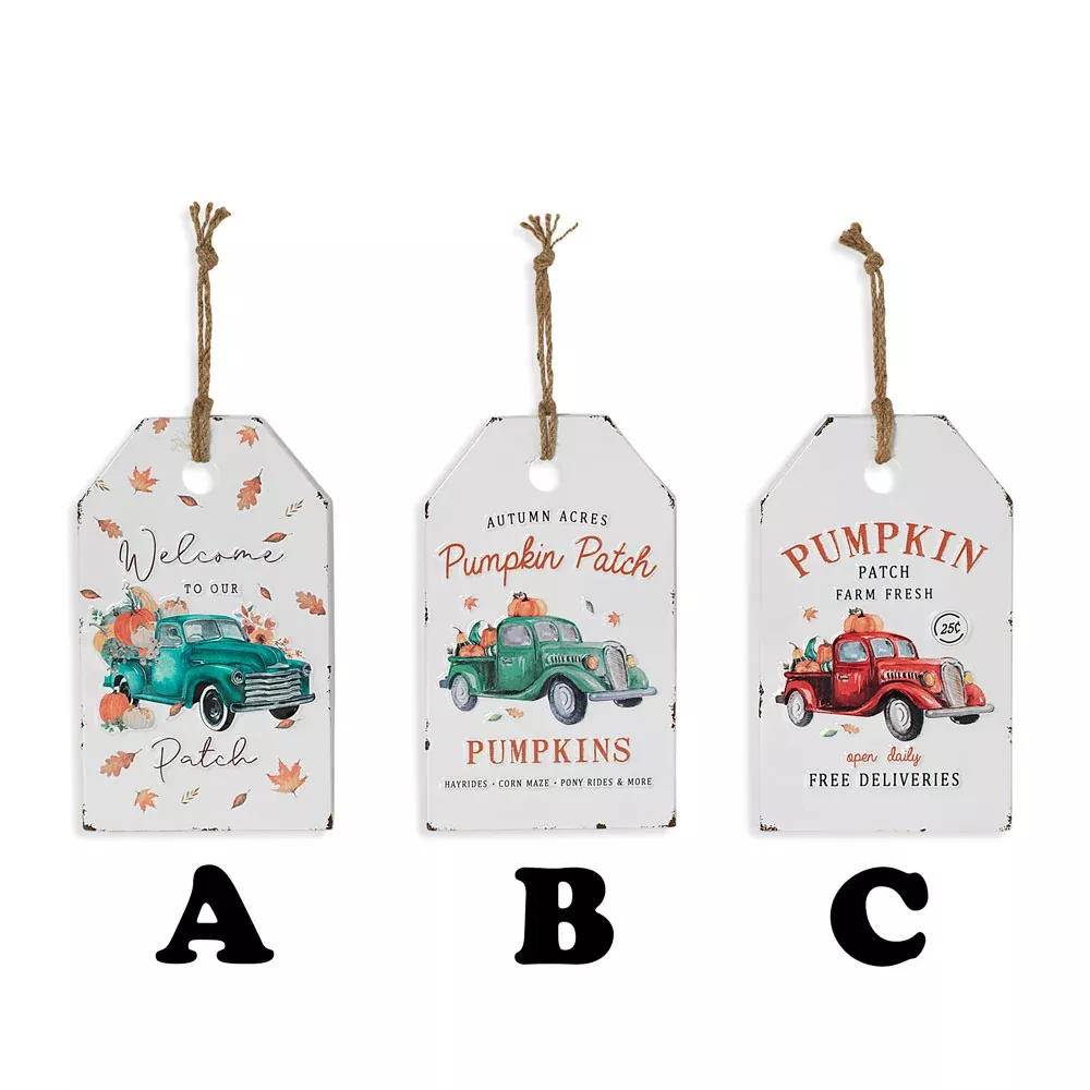 Gerson Company, Assorted Metal Wall Tag Signs, Metal, Cream, 12"H