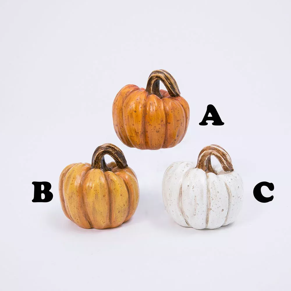 Gerson Company, Harvest Resin Pumpkins Assorted, 3.5"H