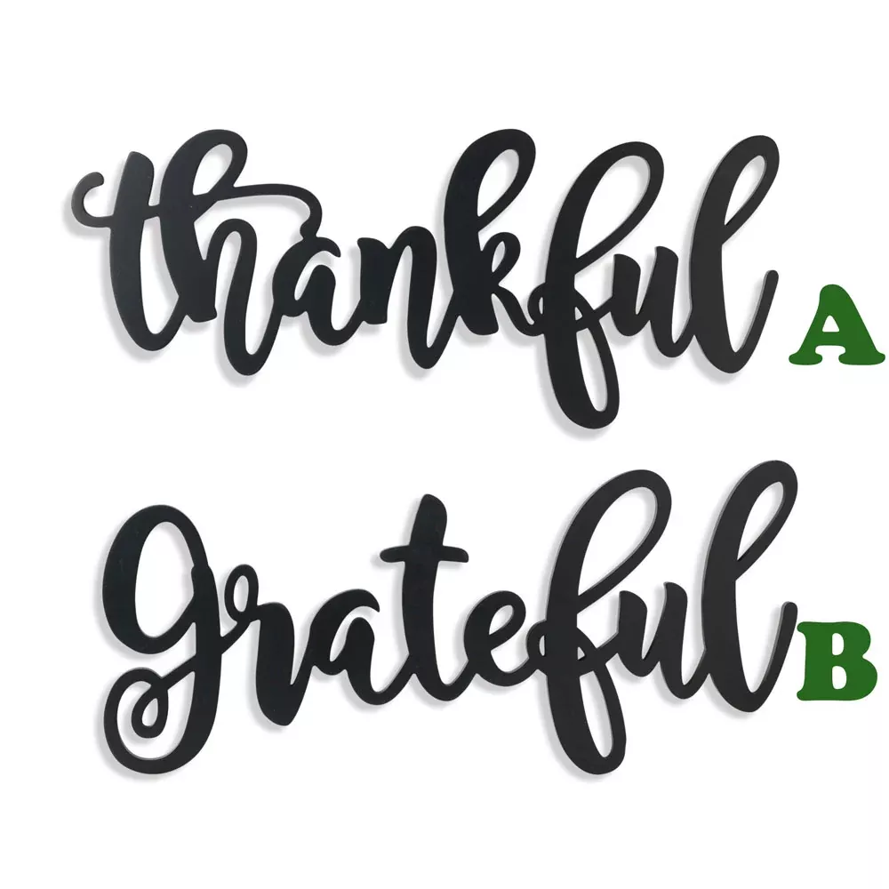 Gerson Company, Thankful or Grateful Hanging Sign, Wood, 31.5"L, 14"H