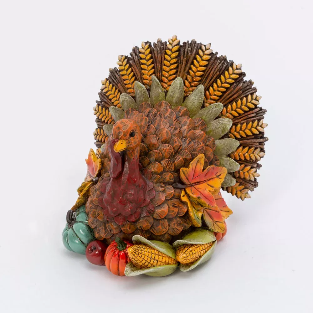 Gerson Company, Turkey Figurine, Resin, Brown, 8.6"L