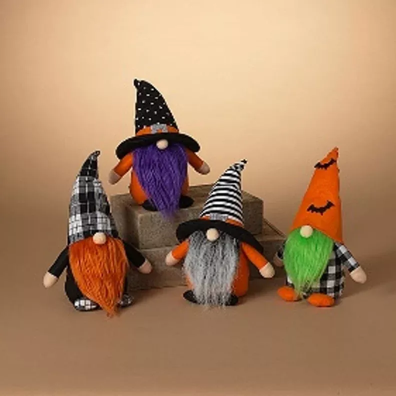 Gerson, Halloween Gnome Plush, 10", Assorted and Sold Separately