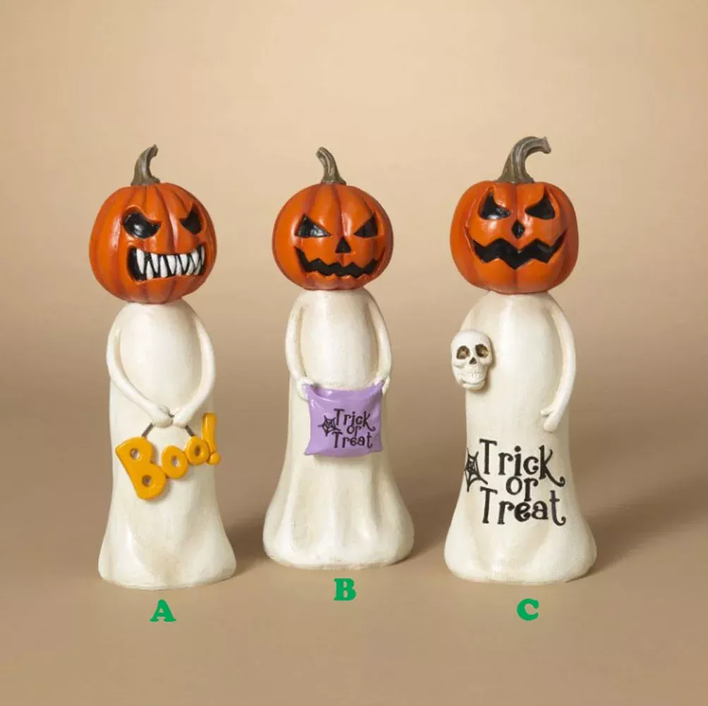Gerson, Halloween Pumpkin Ghosts, 9.8"H, Assorted and Sold Separately