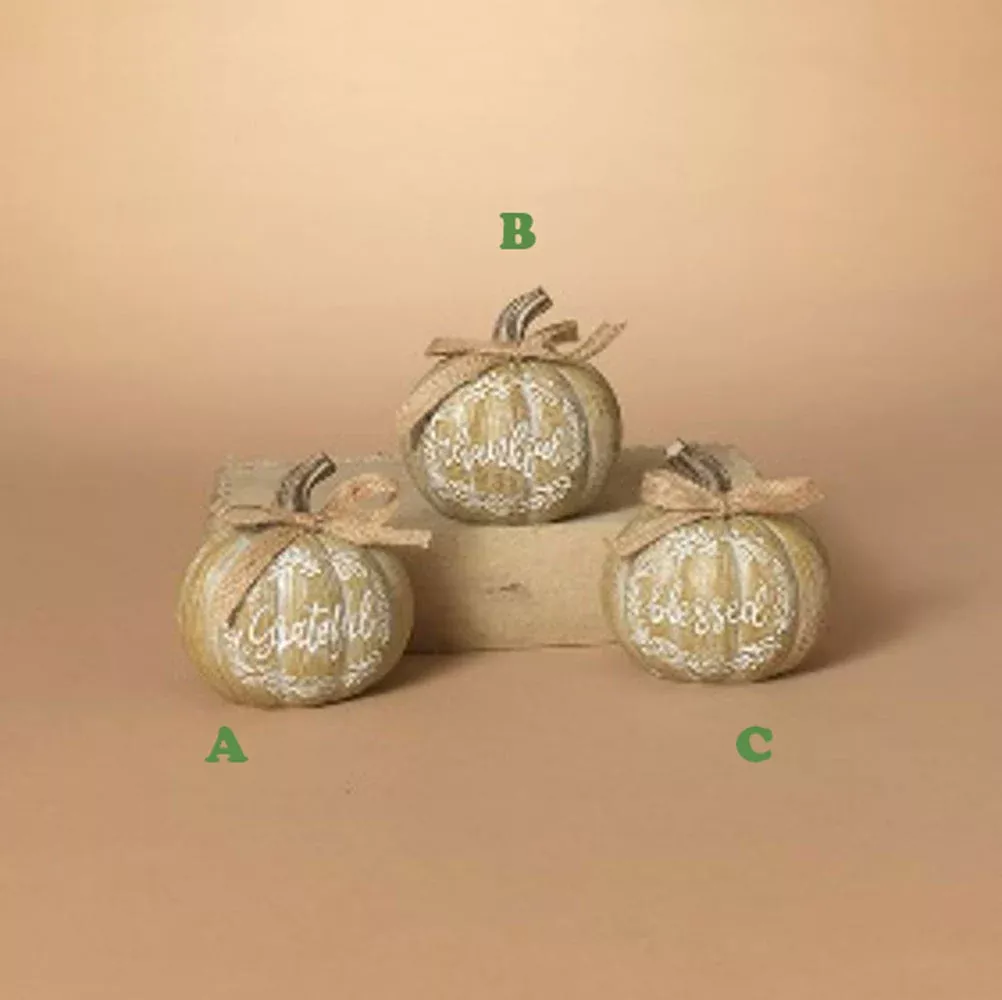 Gerson, Harvest Pumpkin, 3.7", Assorted & Sold Separately