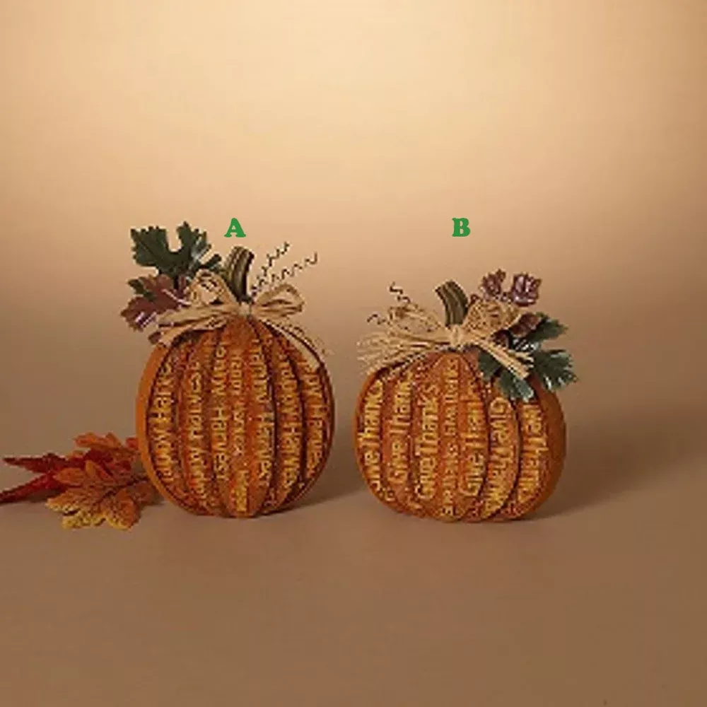 Gerson, Harvest Resin Pumpkins, 7.4", Assorted and Sold Separately