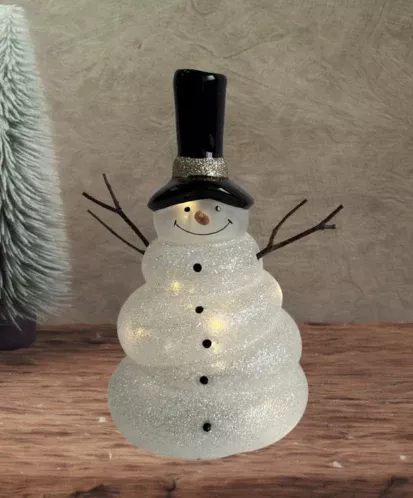 Glitter Snowman Lantern – Large - 89756 / 81653594