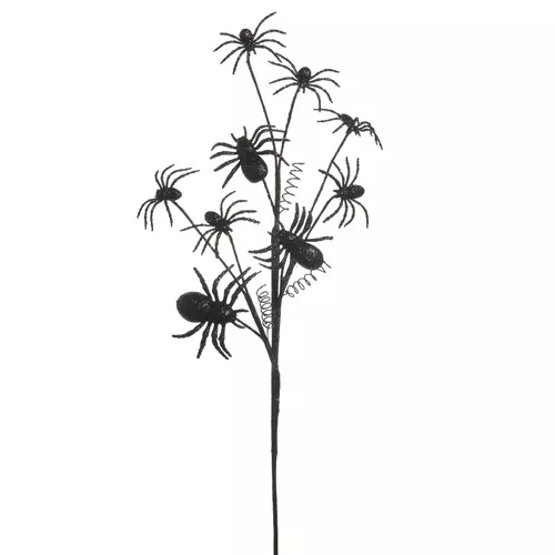 Glittered Spider Spray 28"