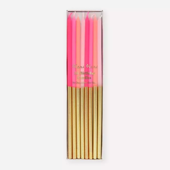 Gold Dipped Pink Mix Candles
