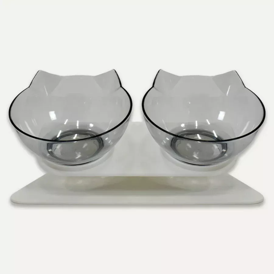 Goo-eez Ergonomic Double Bowl Cat Feeder