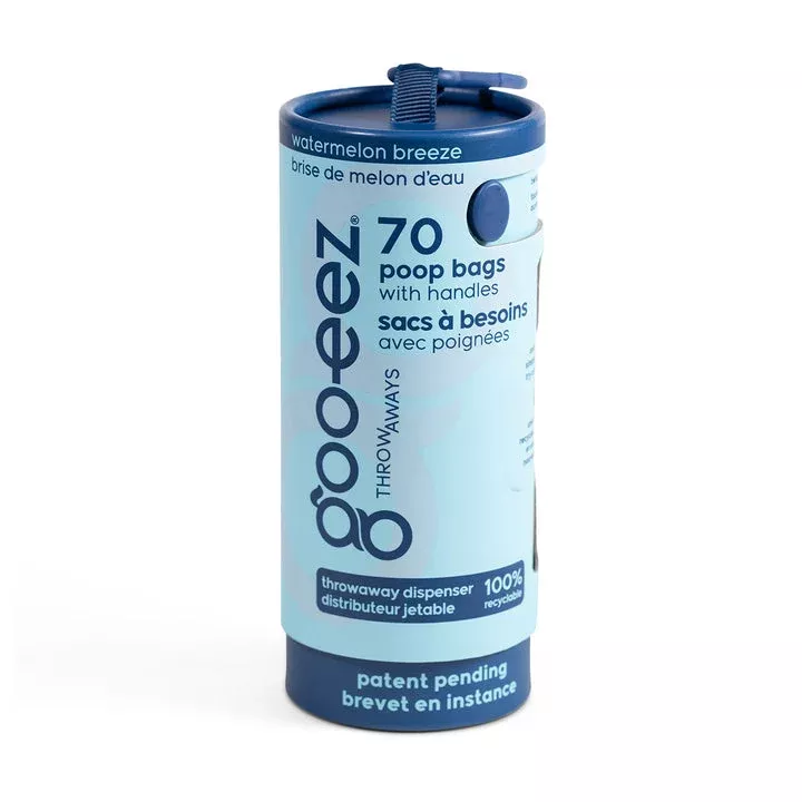 Goo-eez Throwaways Poop Bag Dispenser - Watermelon Breeze (70 Bags)