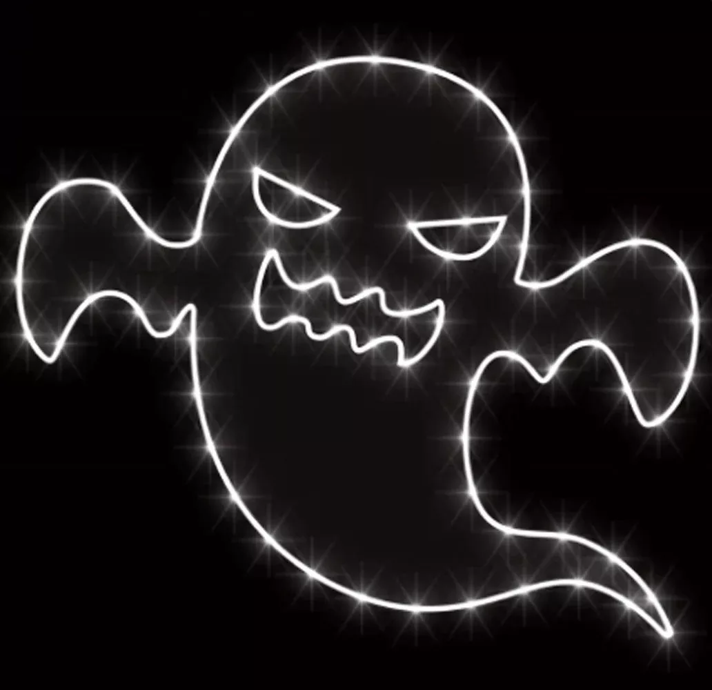 Good Tidings, 24" LED Ghost Window Deco, White