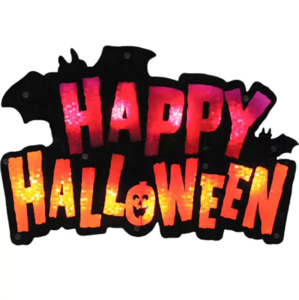 Good Tidings, Shimmering Happy Halloween Sign