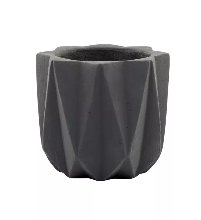 Gray Geometric Planter | Large | Napco