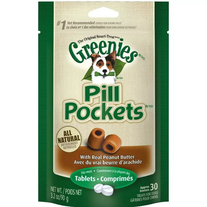 Greenies Pill Pocket Tablets Peanut Butter, 3.2 oz.