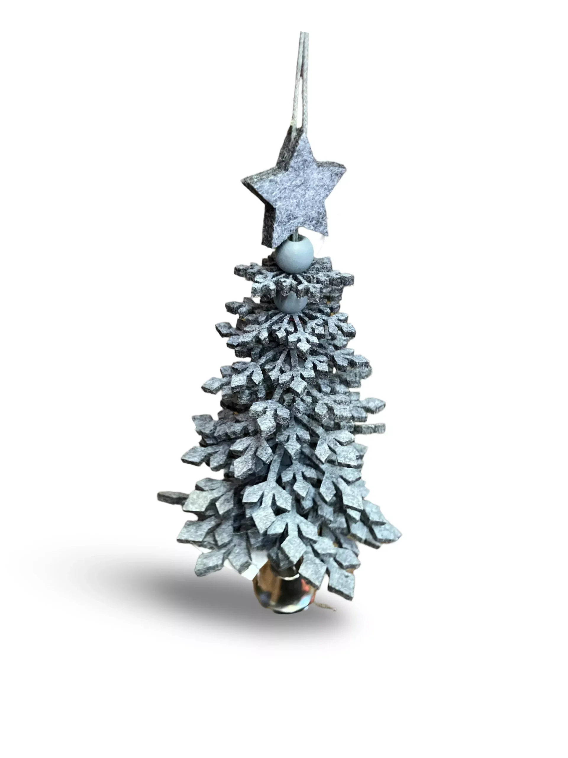 Grey Felt Christmas Tree Ornament