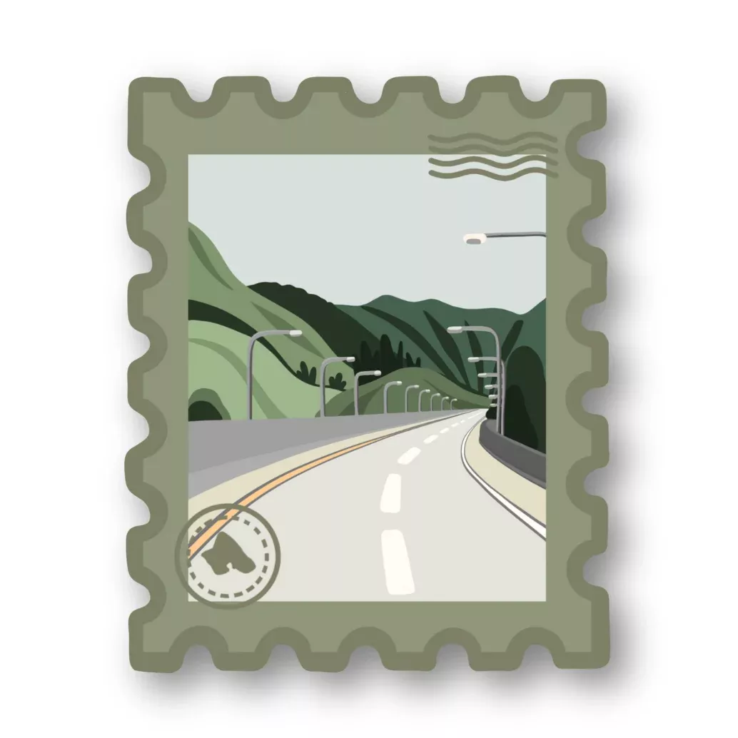H3 Freeway Postage Stamp Sticker