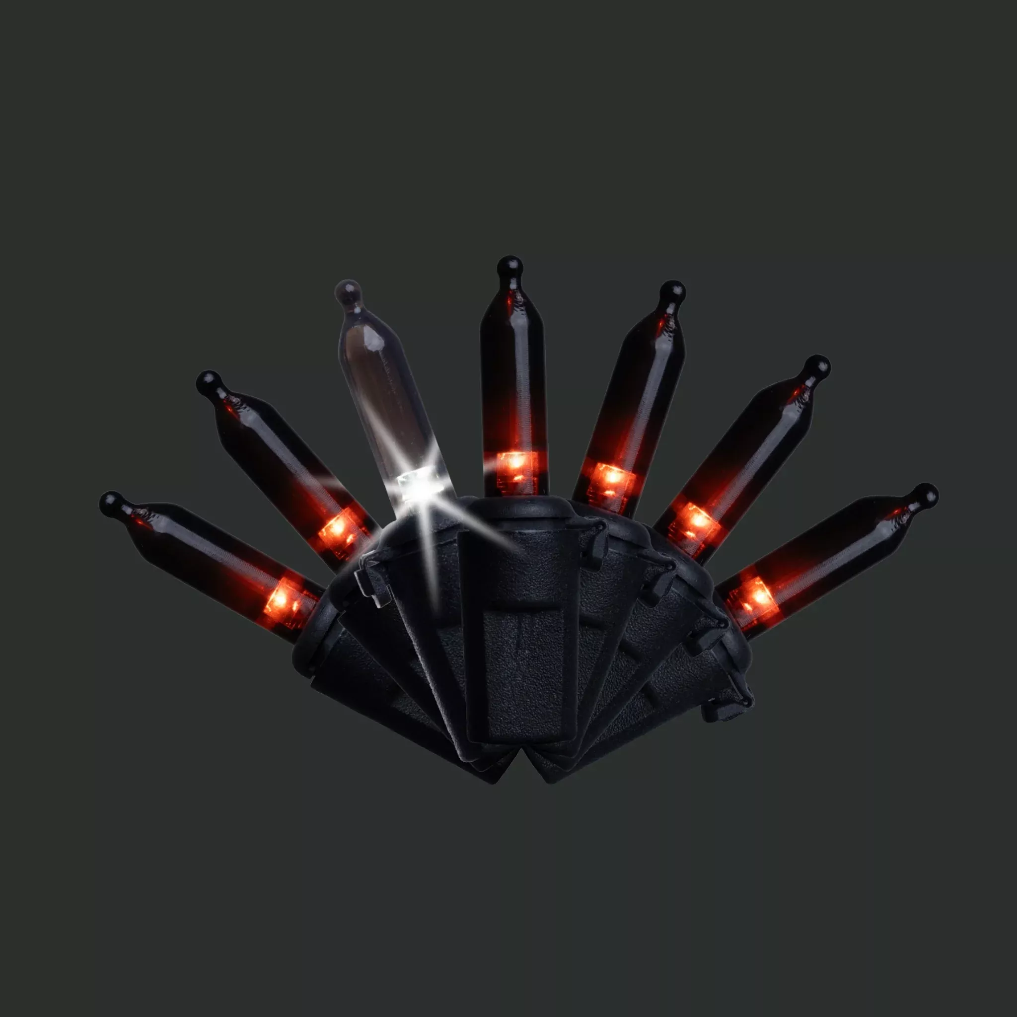 Halloween 100ct T5 LED Light Strand | Orange & Black Strobe | Holiday Bright Lights