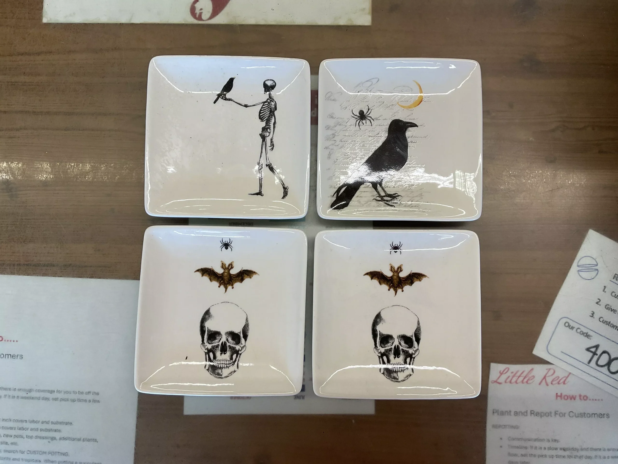 Halloween Stoneware Square Tray