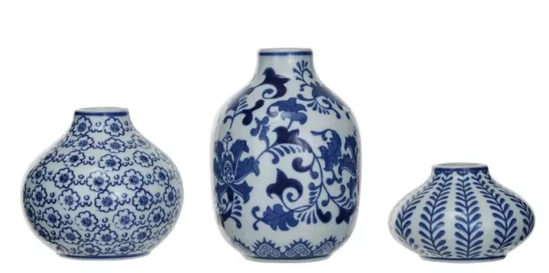 Hand-Stamped Stoneware Vases