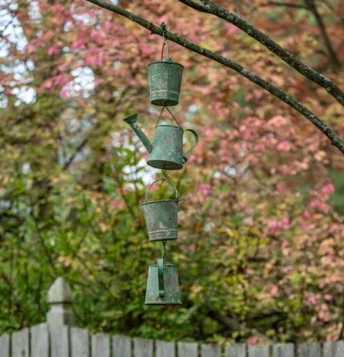 Hanging Watering Can Garden Ornament