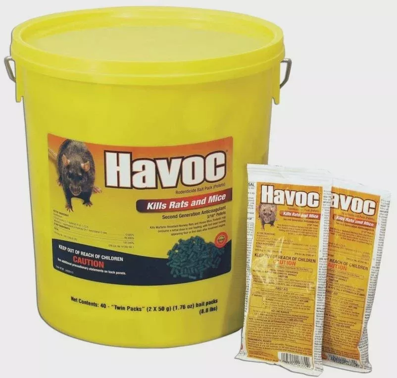 Havoc Rat Bait Brodifacoum 8 Pound Bucket Special Order by Request