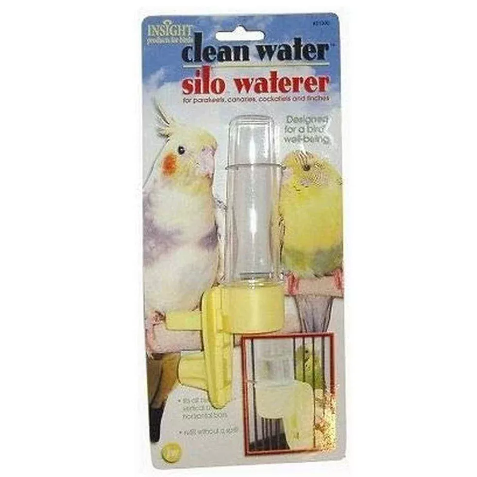 JW Clean Water Silo Bird Waterer (small, 60 ml) Colors will Vary