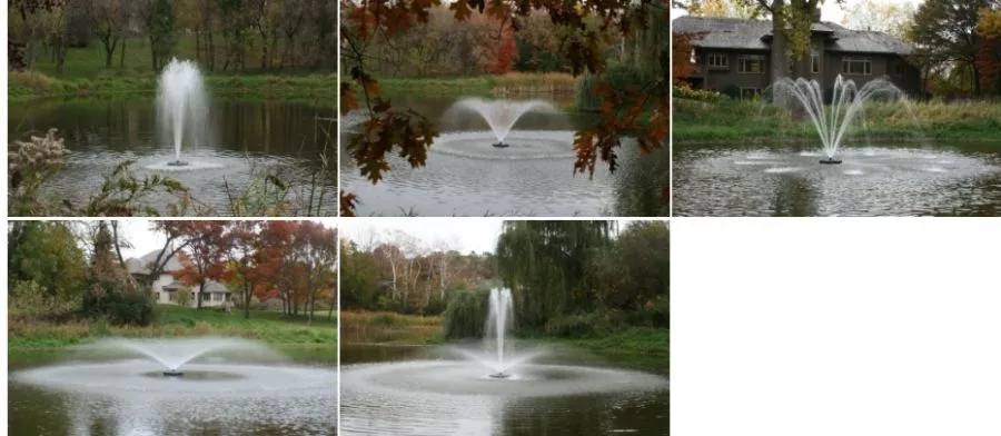 Kasco J-Series 5-Pattern Decorative Aerating Fountain - 1 HP - 4400JF and 4400HJF