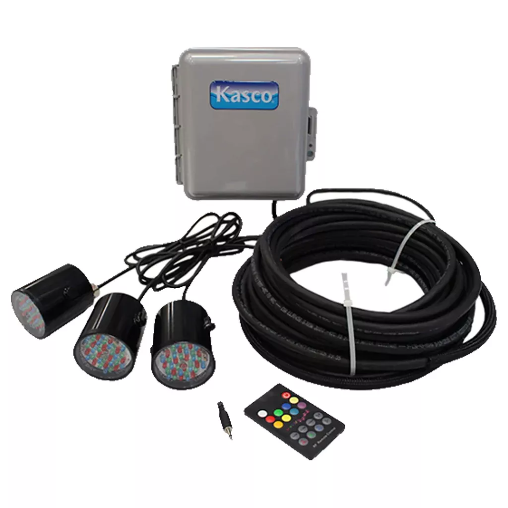 Kasco Marine RGB 3-Fixture LED Composite Color Changing Pond Fountain Lights