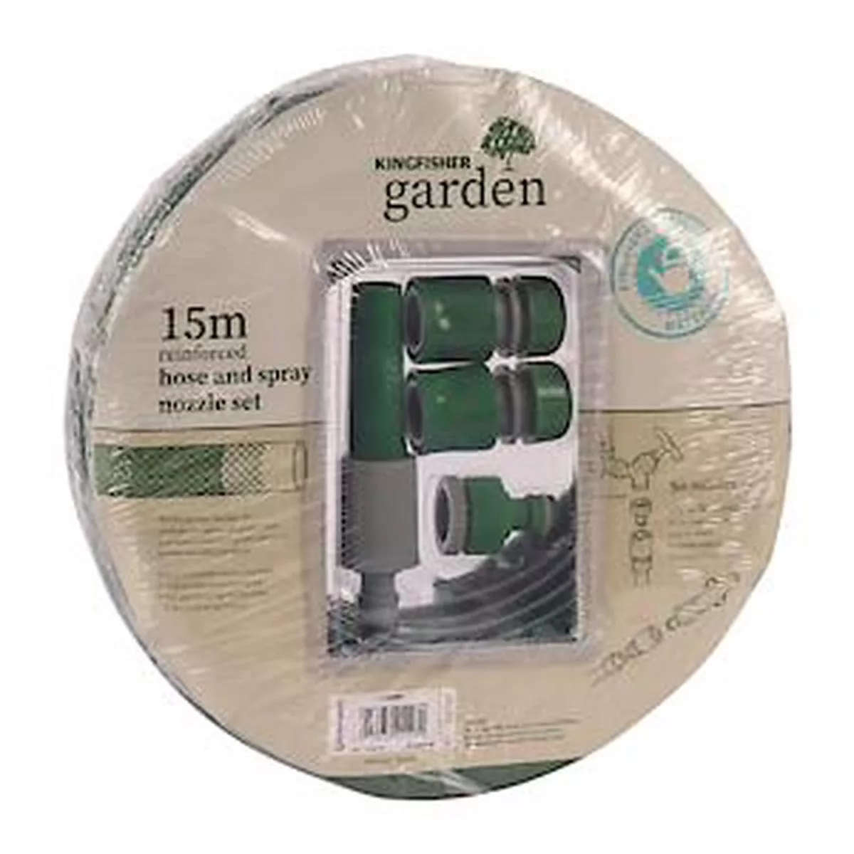 Kingfisher 415Sns 15 M Hose And Spray Nozzle Set – Green