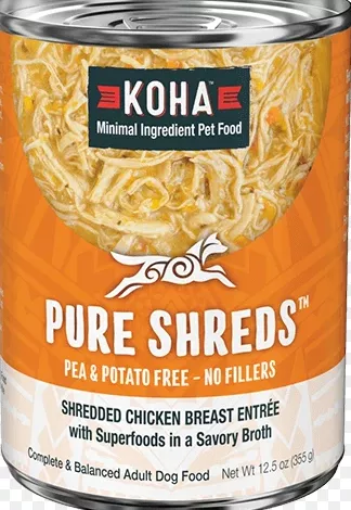 Koha Dog Can Pure Shreds ChickenGF 12.5oz