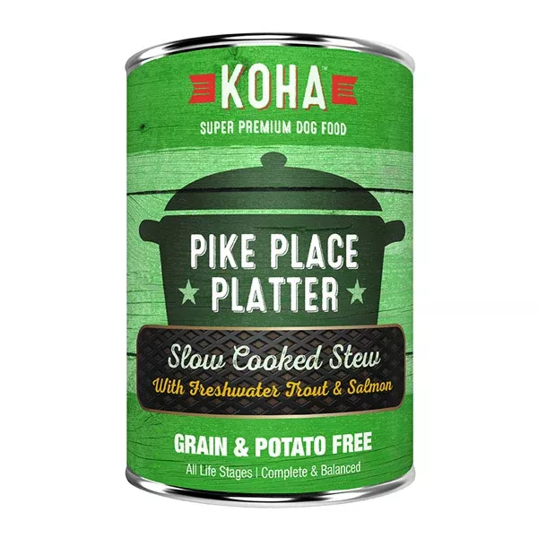 KOHA Pike Place Platter Slow Cooked Stew Dog Food, 12.7 oz. Can