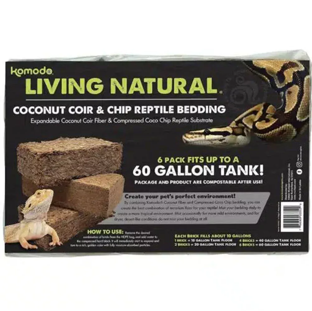Komodo, Coconut Coir/Chip Brick, 20 Gal Tank