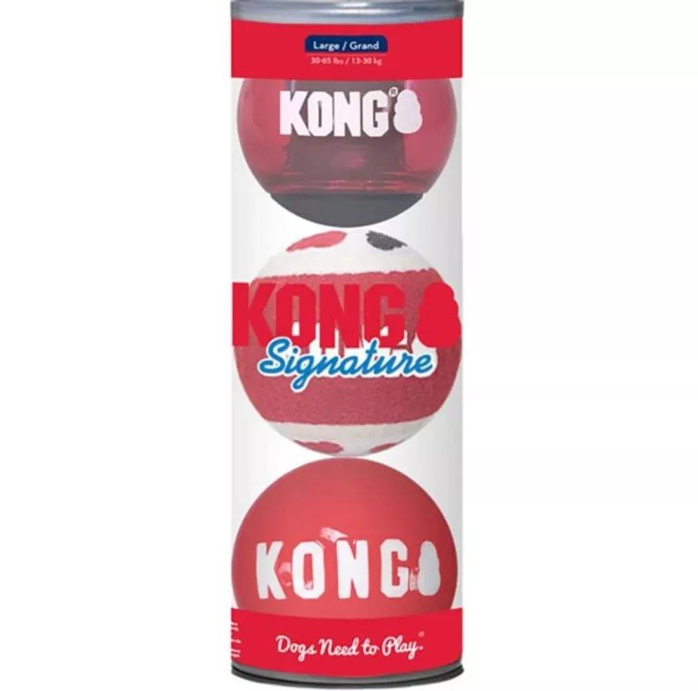 Kong, Signature Ball, 3pk, Large