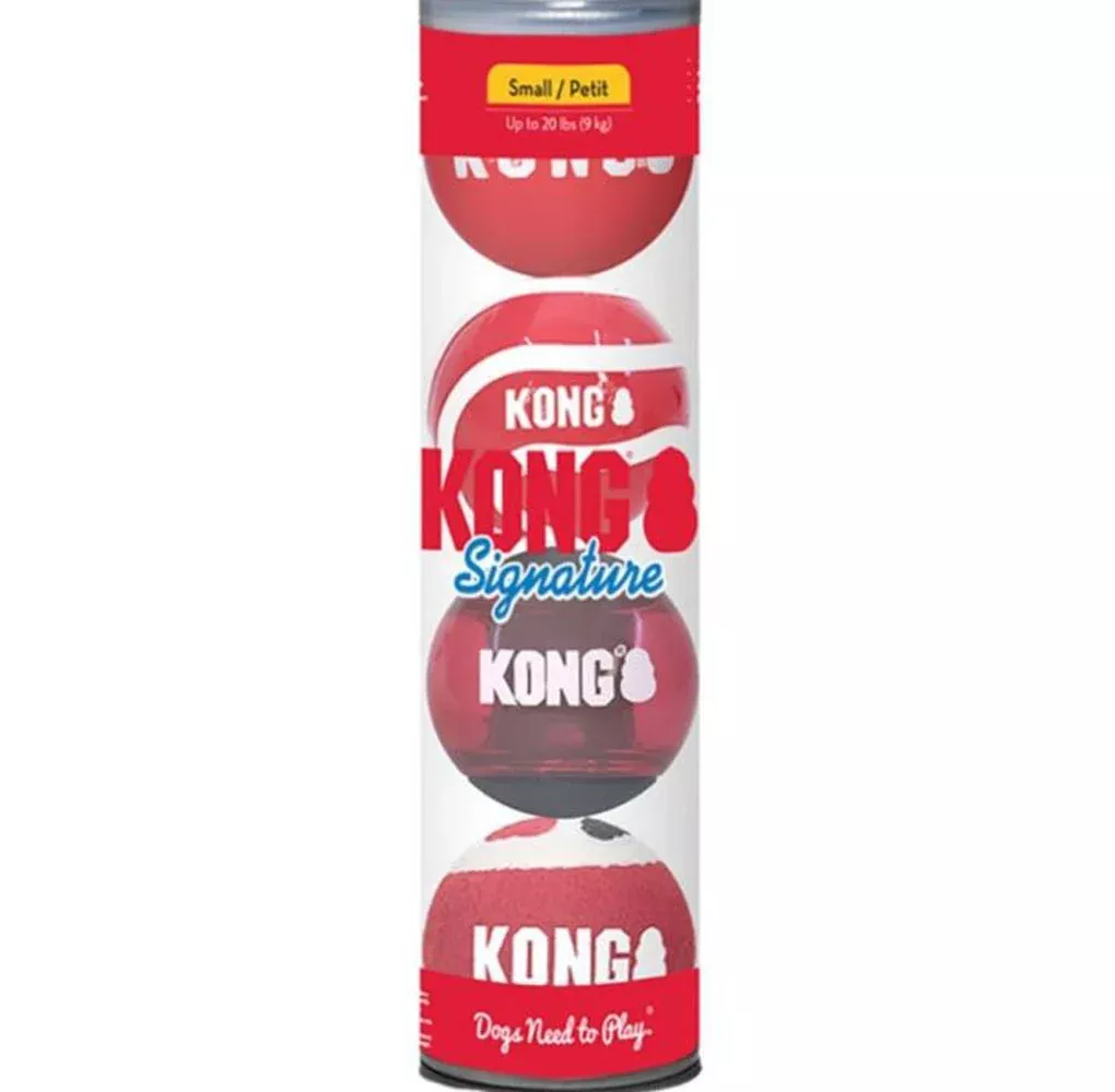 Kong, Signature Ball, 4pk, Small