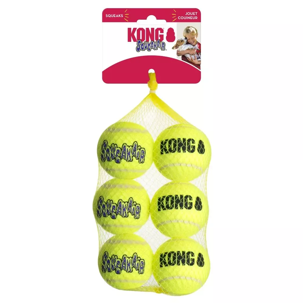 Kong, Squeakair Ball, Med, 6pk