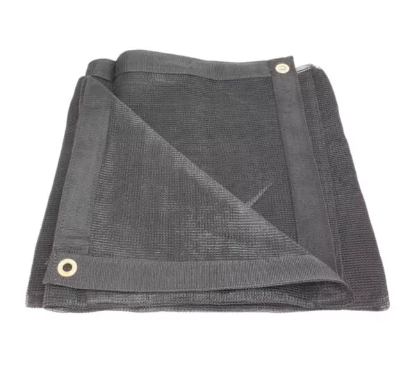Landscape Tarp 10'X12' 6 Oz. Black 70 % Shade Mesh With Grommets