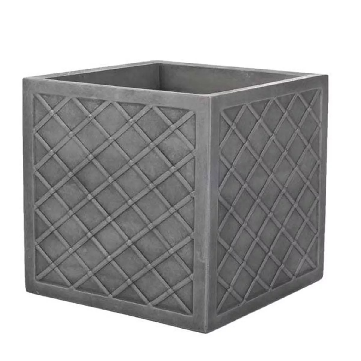 Lazio Pewter Small 32cm Square Planter (GN697-PEW-ST)