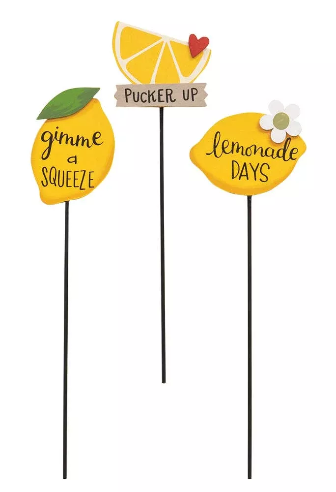 Lemon Plant Poke, 3 Assorted